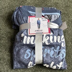 Blue Jaclyn 2-Piece Pajama Set